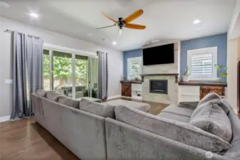 Living room with gas fireplace