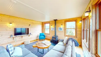 Guest cabin living room