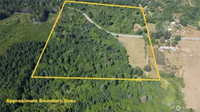 44+/- acres. Looking north.