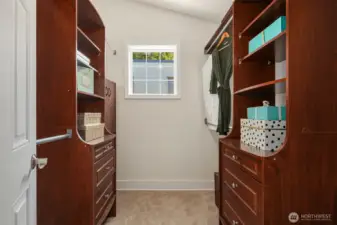 Walk-in closet with built-in organizer