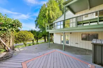 Lower level deck and patio.