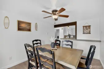 Dining room and concrete bar