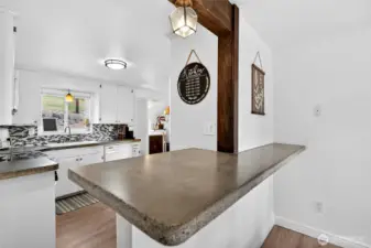 Concrete bar for seating