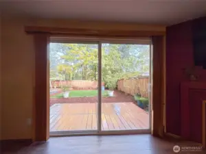 Unit A- Living Room access to private back yard