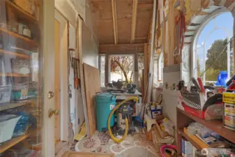 The back enclosed porch/mudroom.