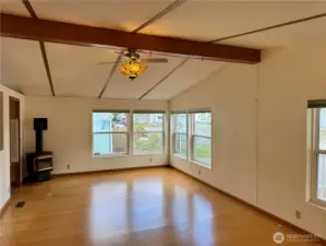 Large living room with beautiful new bamboo