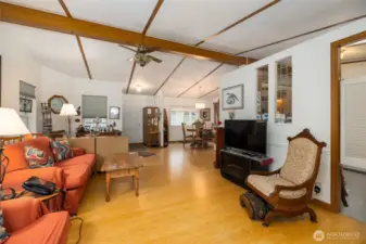 Vaulted ceilings with plenty of room for seating.