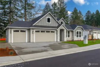 The Conifer on homesite 12 features 3 bedrooms, 2 full baths, plus a den on nearly a 1/3-acre lot.