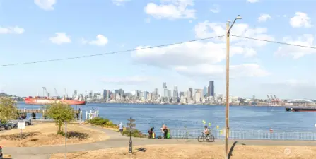 Looking out from deck to the skyline