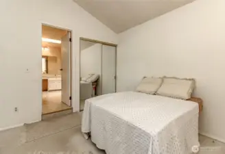 Primary bedroom has a closet in the room and a closet in the bathroom-tons of storage space!