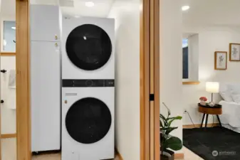 Downstairs laundry area