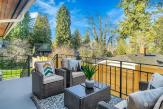 Deck off the kitchen/dining area