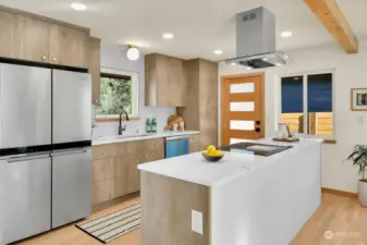 Bright open kitchen