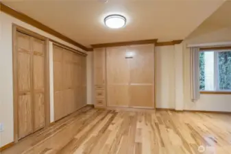 Double closets plus a Murphy bed in the primary suite