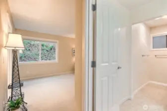 Primary bedroom has own bath