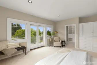Large walk-in closet plus beautiful built-ins