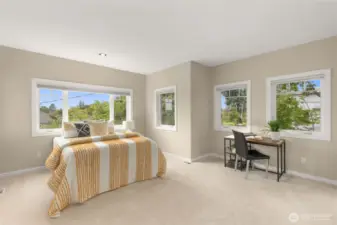 Really nice big bedrooms. And look at all these windows!