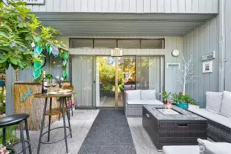 Looking into home from patio
