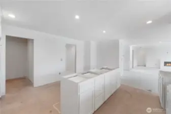Walk in pantry to the left. Barn door will be installed for access.
