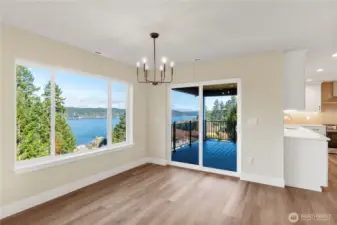 Easy access to the deck off the dining room.