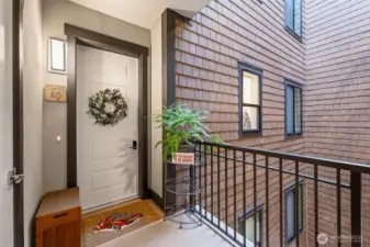 You are met with convenience the moment you walk to your front door. Your storage is located to the left!