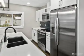 Stainless steel Appliances.