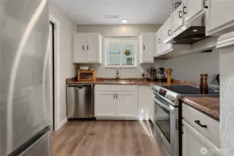 Newer flooring and newer appliances