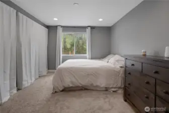 Primary bedroom with large closet space