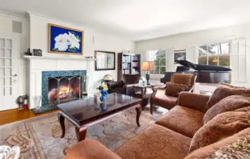Gas fireplace adds coziness
