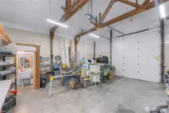 11' overhead door with access from the alley