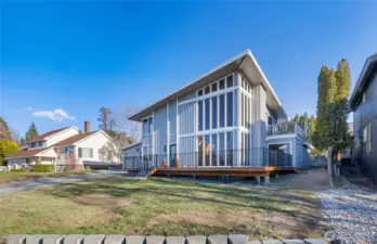 Front of Home with a Wraparound Deck