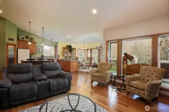 Looking toward kitchen from living room.