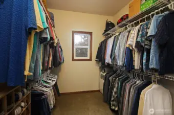 Primary walk-in closet.