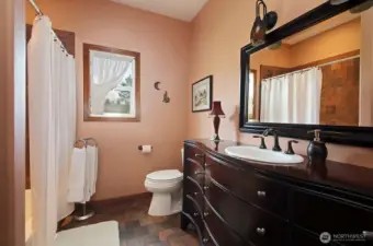 Main bathroom convenient to Guest bedrooms.
