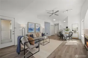 Soaring ceilings let all the light & nature pour in