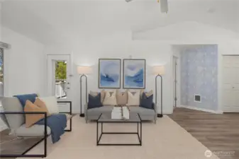 Soaring ceilings let all the light & nature pour in