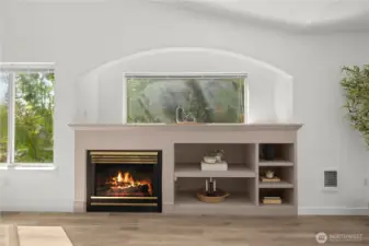 Cozy up with a gas firepalce
