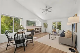 Large + open living & dining space