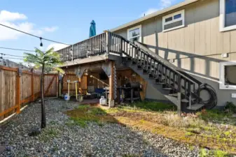 Back of home - Patio under deck