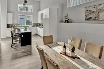 Large kitchen and dining space (model home lot 24)