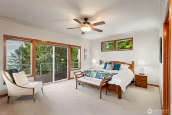 Primary Bedroom with access to upper Deck