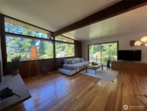 Spacious living room with lots of natural light