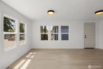 Living area without staging