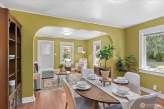 Looking back to the living room from the dining room.  Plenty of space here to make it your own!
