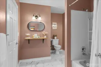 Remodeled bathroom.