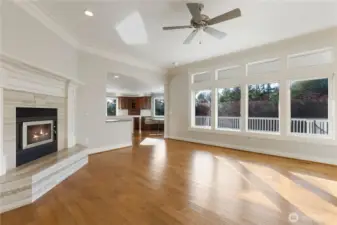 Additional view of the great room conveniently located off the kitchen.