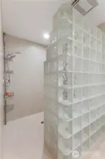 Walk-in shower.