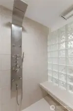 Additional view of the walk-in shower.