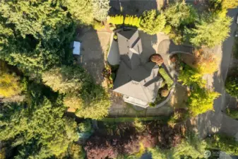 Birds eye view of the property.