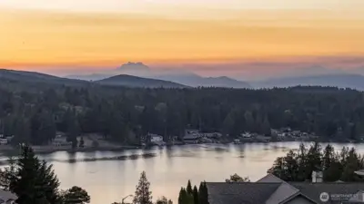 From the deck zoomed in! Camp McKean across the lake.